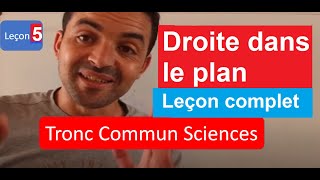 Maths tronc commun droite dans le plan  cours complet [upl. by Eirbua]