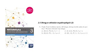 Zad174 Punkt P jest środkiem cięciwy AB okręgu którego środek należy do prostej l Wyznacz równani [upl. by Sacci]