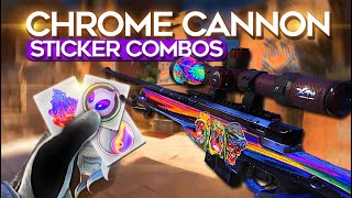 AWP Chrome Cannon BEST Sticker Combos in CS2  Chrome Cannon Crafts [upl. by Parrnell45]