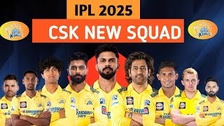 IPL2025  Csk Team New Squad  Csk team all Squad 2025  Chennai super kings full squad 2025 [upl. by Jill]