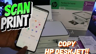 How to Scan Print and Copy With HP Deskjet 2800 2700 2600 All In One Printer  Full Guide [upl. by Htesil693]