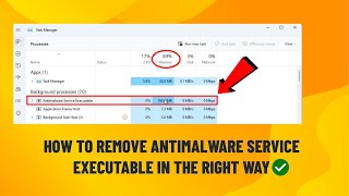 SOLVED  HOW TO REMOVE ANTIMALWARE SERVICE EXECUTABLE IN THE RIGHT WAY  2024 [upl. by Asha]