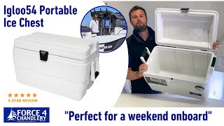 Igloo 54 Portable Ice Chest  The best cool box for a weekend away on the boat  review amp features [upl. by Eolanda]