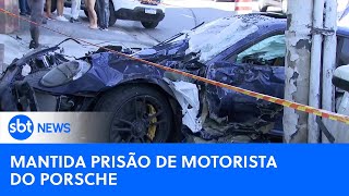 Justiça mantém prisão de condutor de Porsche que matou motorista de app  SBTNewsnaTV 300924 [upl. by Norrej]