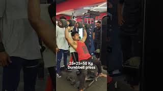 50 kg dumbbell press fitness with Sonu 🔥🦍gym gymmotivation youtube gymworkout motivation [upl. by Ahmad]