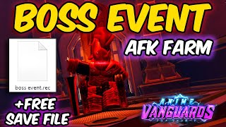 BOSS EVENT AFK GRIND MACRO FILE  Anime Vanguards [upl. by Zug530]