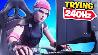 Trying 240Hz on Fortnite For The First Time [upl. by Emad]