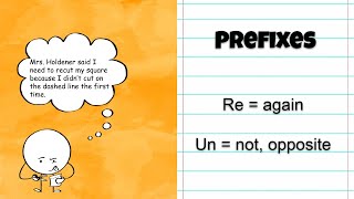 Prefixes Lesson UN and RE [upl. by Ahsinahs]