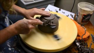 Trimming the Foot of a Wheel Thrown Bowl for Beginners [upl. by Dugald]