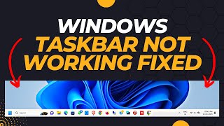 Windows Taskbar Not Working Fixed  Fix Your Frozen Windows Taskbar Now  Taskbar Not Responding [upl. by Nahtiek515]