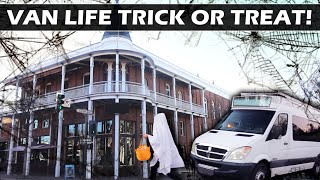 THE BEST PLACE FOR HALLOWEEN  Flagstaff Trail Of Treats  Van Life [upl. by Arlinda]