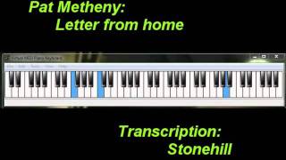 Pat Metheny  Letter from Home  Piano transcription [upl. by Petunia]