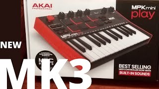 New Akai MPK Mini Play MK3 Unboxing amp Demo  AKAI MiniPlay MPK [upl. by Aerdnwahs553]