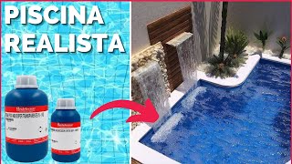 Técnica de Piscina Ultra Realista em Resina  Faça suas Maquetes como um verdadeiro Profissional [upl. by Aelsel]