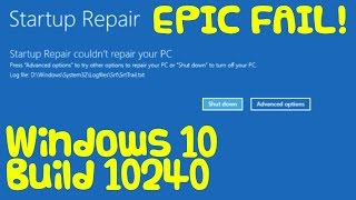 Windows 10 Startup Repair FAIL [upl. by Strephonn864]