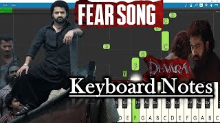 Fear Song Keyboard Notes  Full Video  Anirudh  NTR  Koratala Siva  Devara [upl. by Yragerg]