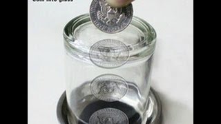 How to Push the Coin Trough The Glass  Magic Tricks Revealed [upl. by Hachmin790]