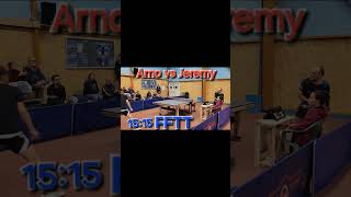 fftt Arno Vs jeremy 乒乓球 tabletennis ปิงปอง tennisdetable [upl. by Nahallac]