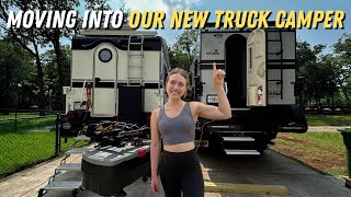 Moving into Our NEW Truck Camper  2024 Cirrus 820  2019 Ford F450 [upl. by Aniuqahs]