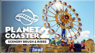 Planet Coaster 2 GAMEPLAY with Flat Rides Scenery Brush amp More [upl. by Nivle868]