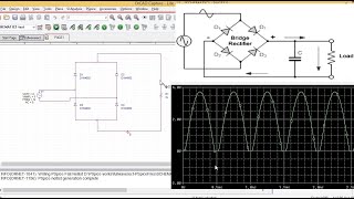 Full Wave Rectifier simulation using PSPICE  Simulate full wave bridge rectifier in PSPICE [upl. by Studdard]