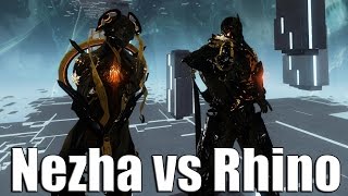 Warframe Academia Rhino vs Nezha [upl. by Ecirpac]