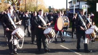 Cippenham Remembrance Parade Return  The Guards Division Corps of Drums Association [upl. by Acinahs]