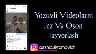 Qora Video Yasash 2022  Xurshid Akromovich [upl. by Wilt]