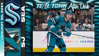 San Jose Sharks vs Seattle Kraken  1302024  Teal Town USA After Dark Postgame [upl. by Eelnayr]