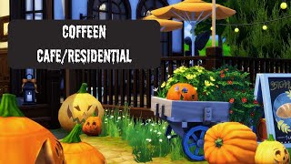 CoffeenCafeResidential  The sims 4  Halloween Speed Build  CC free [upl. by Saundra]