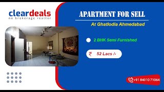 2 BHK Apartment for Sell Abhishek Apartment Ghatlodia Ahmedabad at No Brokerage – Cleardeals [upl. by Orva]