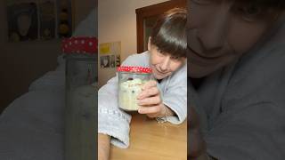 BLUEBERRY BREAKFAST OATS alychalloner recipe cookingshorts overnightoats [upl. by Ttenaej]