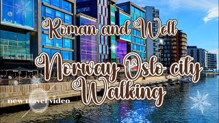 NORWAY 4K UHD OSLO Part 2 City center walking Scandinavia viking travel norway oslo [upl. by Ettenoitna]