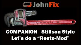 Companion Stillson style pipe wrench restored with RestoMod [upl. by Meris]