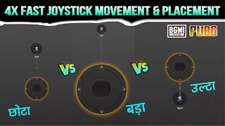 Big Joystick Vs Medium Joystick Vs Reverse Joystick BGMI x PUBG  Joystick Size amp Placement Guide [upl. by Ardnasal]