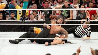 Roman Reigns pinned for the first time in WWE 11on3 Handicap Match Raw Sept 23 2013 [upl. by Pearla]