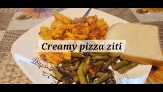 Creamy pizza ziti budgetmeals [upl. by Akkin824]