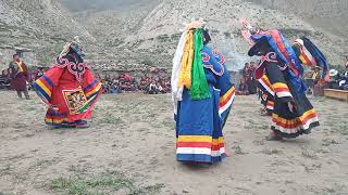 Buddhist bon cham upper Dolpo lama dance performance 2020AD [upl. by Yauqaj507]