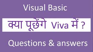 Viva Questions  visual basic viva questions  27 vb 60 viva questions amp answers  hindi [upl. by Iatnahs618]