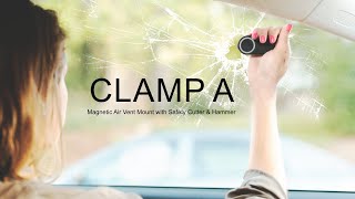 Clamp A Magnetic Air Vent Mount with Safety Cutter amp Hammer [upl. by Keene731]