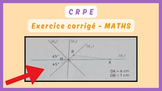 Exercice corrigé  SYMÉTRIE AXIALE — MATHS CRPE [upl. by Canfield]