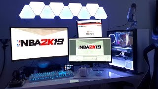 MY 10000 NBA 2K19 GAMING SETUP TOUR [upl. by Atikahs323]