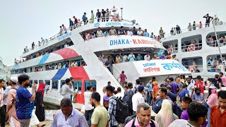 ঝগড়া করে যাত্রী নিচ্ছে কর্ণফুলী ৩ mv karnaphuli 3 launch Dhaka to Elisha kaliganj [upl. by Aizat]