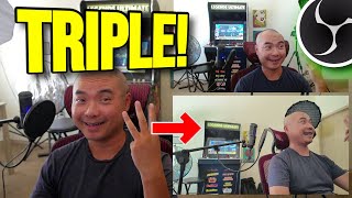 OBS TRIPLE Camera Setup  OBS Tutorial🤯 [upl. by Aihsekel]