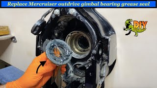 Replace Mercruiser alpha gimbal bearing grease seal [upl. by Yrkcaz]