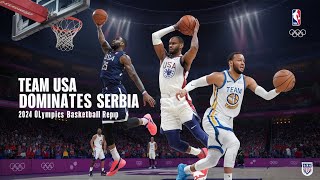 2024 Olympics Basketball Team USA Dominates Serbia in Opener  Game Analysis [upl. by Demetrius]