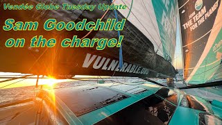 Vendée Globe Update Goodchild on the Charge is Macif Vulnerable [upl. by Malliw]