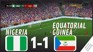 afcon2023 Nigeria vs Equatorial Guinea 11 MATCH HIGHLIGHTS • Video Game Simulation amp Recreation [upl. by Iridissa447]