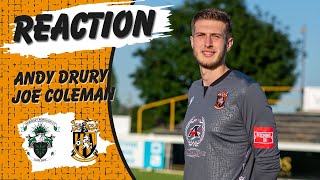 Reaction  Andy Drury amp Joe Coleman  Haringey Borough 00 Folkestone Invicta [upl. by Atikkin]