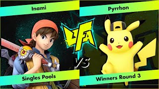 UFA 2024 SSBU  Inami Hero vs Pyrrhon Pikachu  Winners Round 3  Singles Pools [upl. by Ybor]